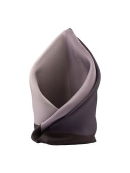 The Tie Hub - 4In1 Black And Grey Silk Pocket Square