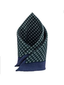The Tie Hub - Medallion Floral Green Wool Pocket Square