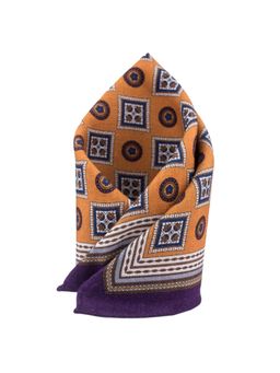 The Tie Hub - Vexed Geo Yellow Wool Pocket Square