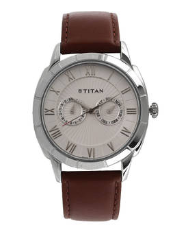 Titan - White Dial Analog Watch -NM1489SL02