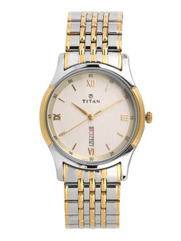 Titan - White Dial Analog Watch -NM1636BM01