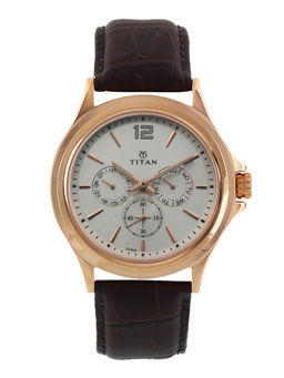 Titan - White Dial Analog Watch -NM1698WL01