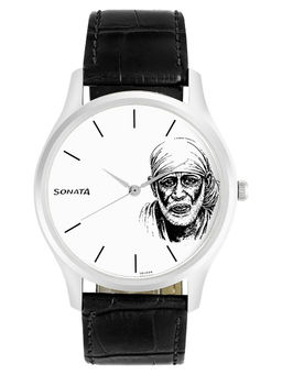 Sonata - White Dial Analog Watch -NM77082SL03