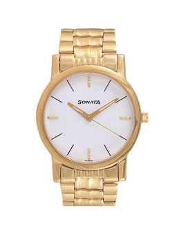 Sonata - White Dial Analog Watch -NM7987YM05W