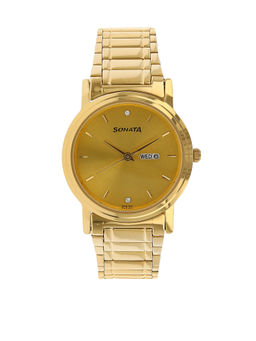 Sonata - Gold Dial Analog Watch -NM1141YM10