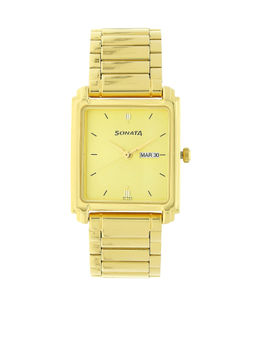 Sonata - Gold Dial Analog Watch -NM7053YM05