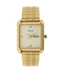 Sonata - Gold Dial Analog Watch -NM7053YM08