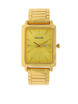 Sonata - Gold Dial Analog Watch -NM7078YM04