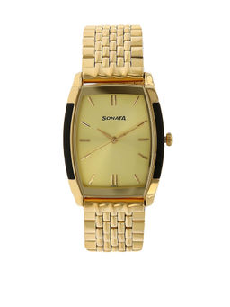 Sonata - Gold Dial Analog Watch -NM7080YM02