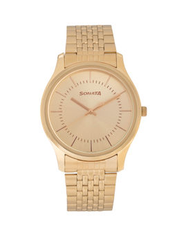 Sonata - Gold Dial Analog Watch -NM77082YM02