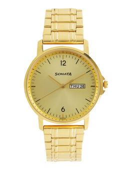 Sonata - Gold Dial Analog Watch -NM77083YM03