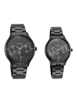 Titan - Bandhan 9400494204NM01 Black Dial Multifunction Analog Pair Watch