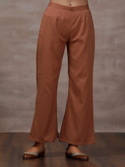 Tjori - Taupe Solid Pant