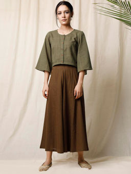 Tjori - Olive Crop Top