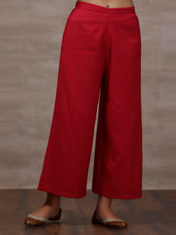 Tjori - Pink Solid Pant