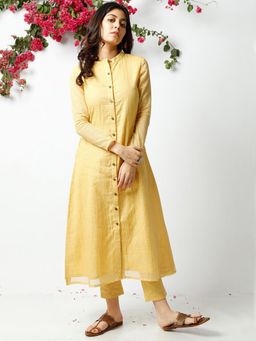 Tjori - Yellow Vibrant Kurta Set