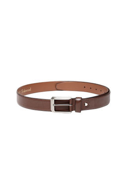 Teakwood - Men Tan Solid Genuine Leather Formal Belt