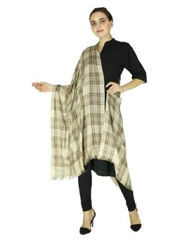 La Vastraa - Modal Check Design Beige Scarf