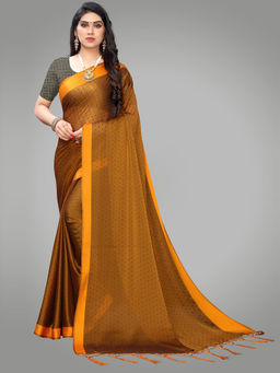 Sareemall - Mustard Georgette Embellished Saree with Unstitched Blouse