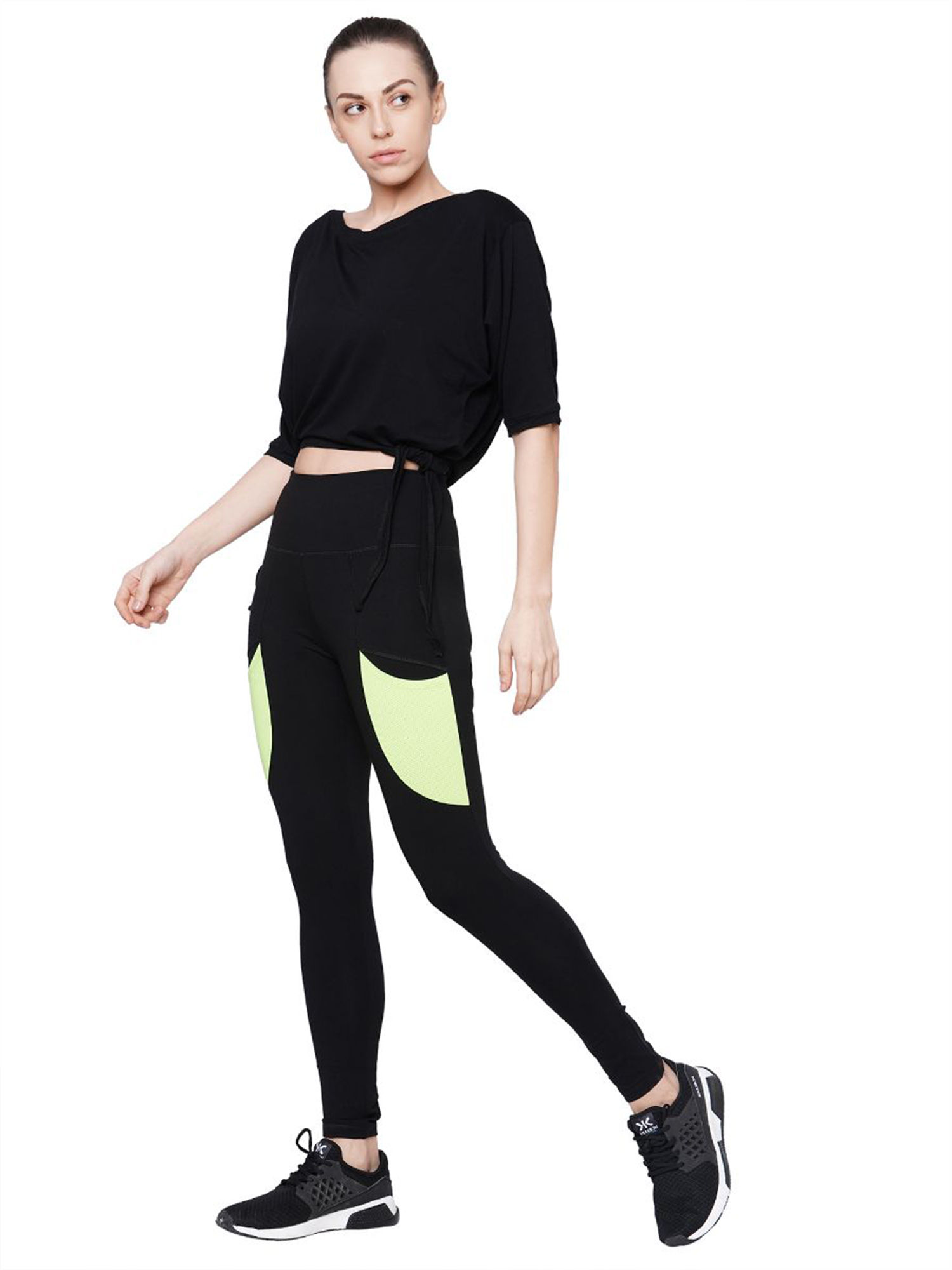Tuna London Women Black leggings with 