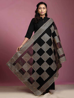 Khushboo & Pankaj - Black Gota Work Dupatta