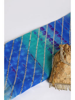 Khushboo & Pankaj - Multicolor Tie And Dye Sequin Kota Fabric