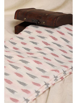 Khushboo & Pankaj - White Printed Ikat Fabric