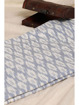 Khushboo & Pankaj - White Printed Ikat Fabric