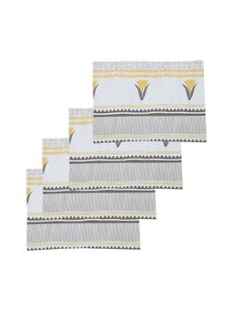 House This - Mrinaal Cotton Set Of 4 Placemat-Yellow