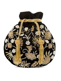 Tarini Nirula - Eden Black Embellished Potli