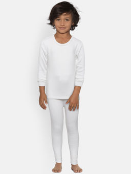 Kanvin - Boys White Thermals (Set of 2)