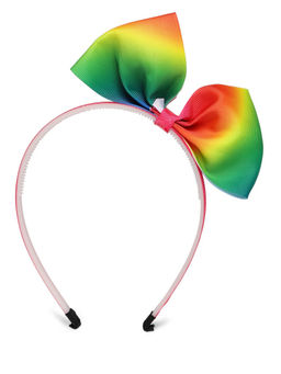 ToniQ - Kids Green and Red Ombre Bow Hair Band For Girls