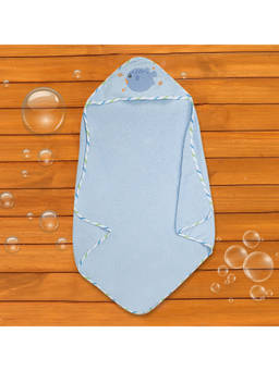 Baby Moo - Fishy Blue Hooded Towel