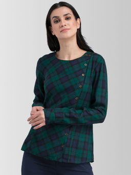 FABLE STREET - Green Checks Top