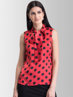 FABLE STREET - Red Polka Dots Top