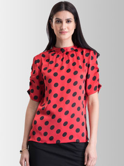 FABLE STREET - Red Polka Dots Top