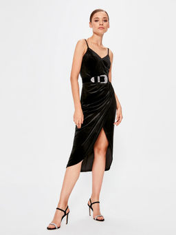 Trendyol - Black Sleeveless Midi Dress