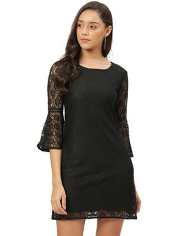 Trend Arrest - Black Solid Mini Dress