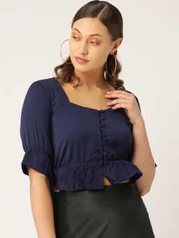 Trend Arrest - Blue Solid Top