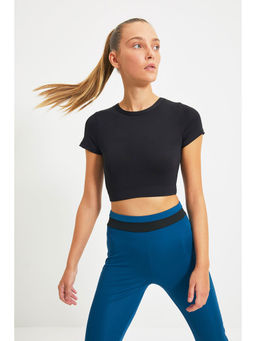 Trendyol - Women'S Black Solid/Plain Pattern Tops