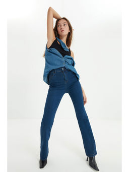 Trendyol - Women'S Navy Solid/Plain Pattern Jeans And Jeggings