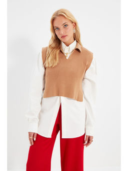 Trendyol - Trendyolmilla Women Camel Blouse
