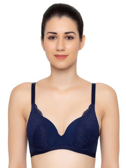 Triumph - Style Spotlight Padded Wired Lace T-shirt Bra - Blue