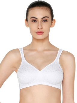 Triumph - Elegant Cotton Wireless Non Padded High Coverage Classics Bra - White