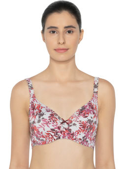 Triumph - Non Padded Wired Floral Print Minimizer Bra - Multi-Color