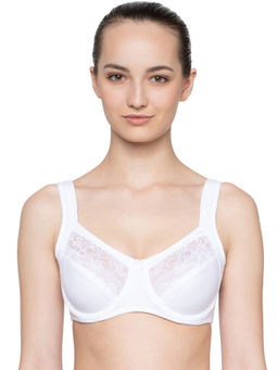 Triumph - Form & Beauty 155 Wired Padded Optimum Support Cotton Classics Bra - White