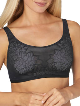 Triumph - Fit Smart Supersoft 4D Stretch Lace Padded Smartest Wireless support Bra - Black