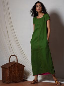 trueBrowns - Cocktail Green Box Kurta Dress