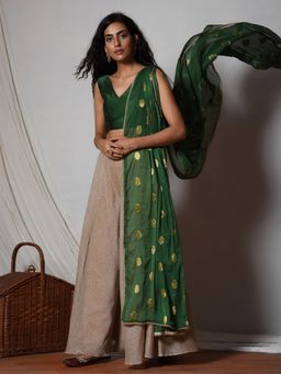 trueBrowns - Multi-Color Chevron Choli Lehenga Set