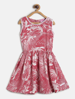 Tales & Stories - Girls Pink Pure Cotton Printed Dress